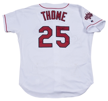1999 Jim Thome Game Used & Signed Cleveland Indians Home Jersey (Sports Investors Authentication & JSA)